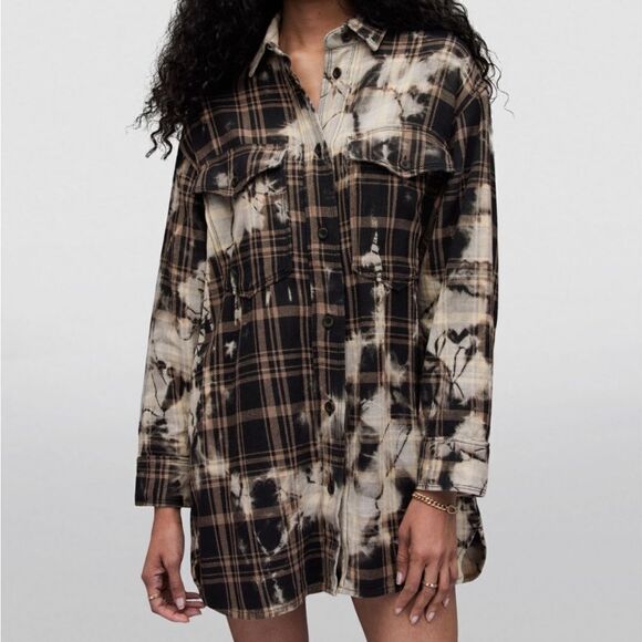 NWT ALL SAINTS Check Lily Shacket Dress-M6 - Picture 1 of 7